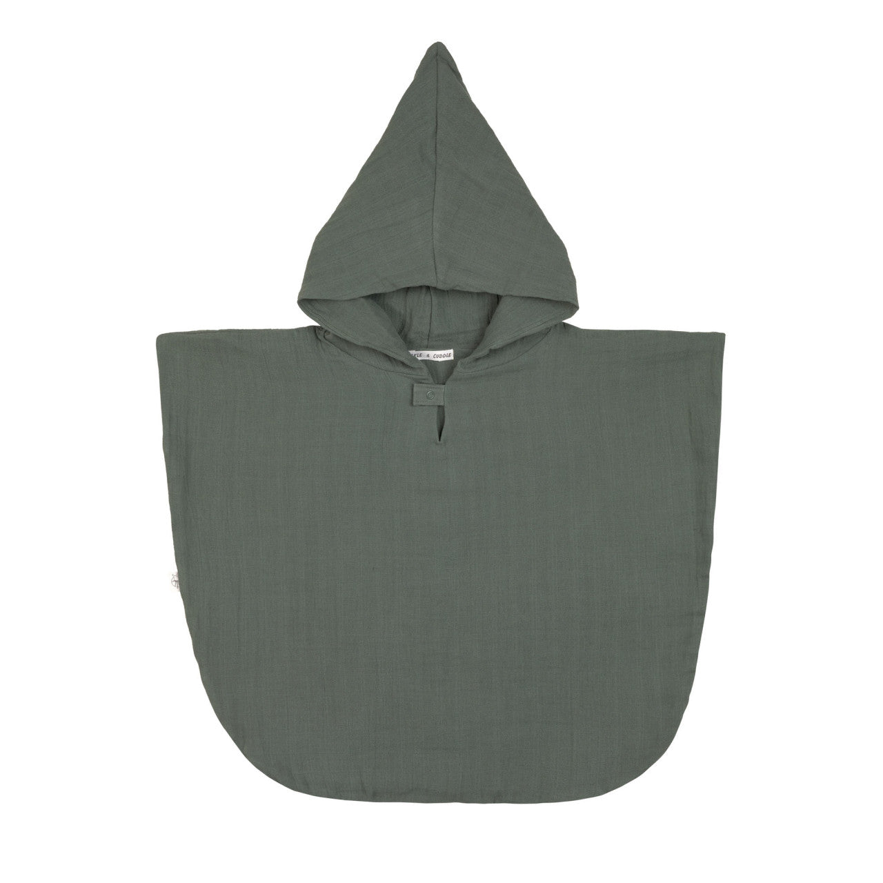Badeponcho Kinder aus Musselin, Petrolgrün