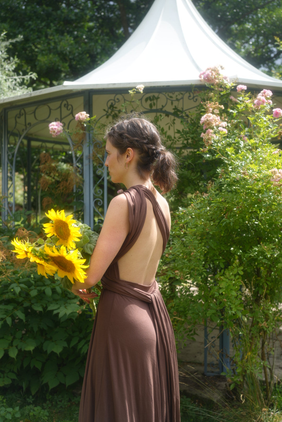 langes Wickelkleid
