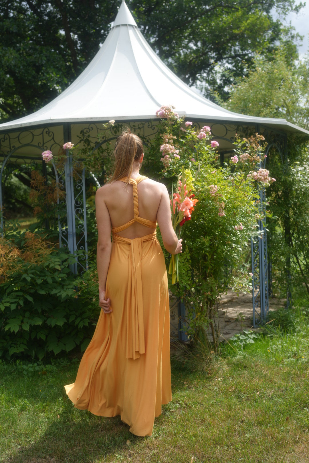 langes Wickelkleid