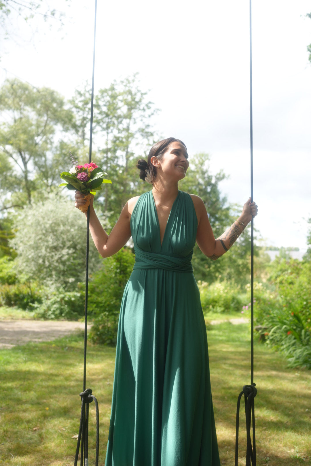 langes Wickelkleid