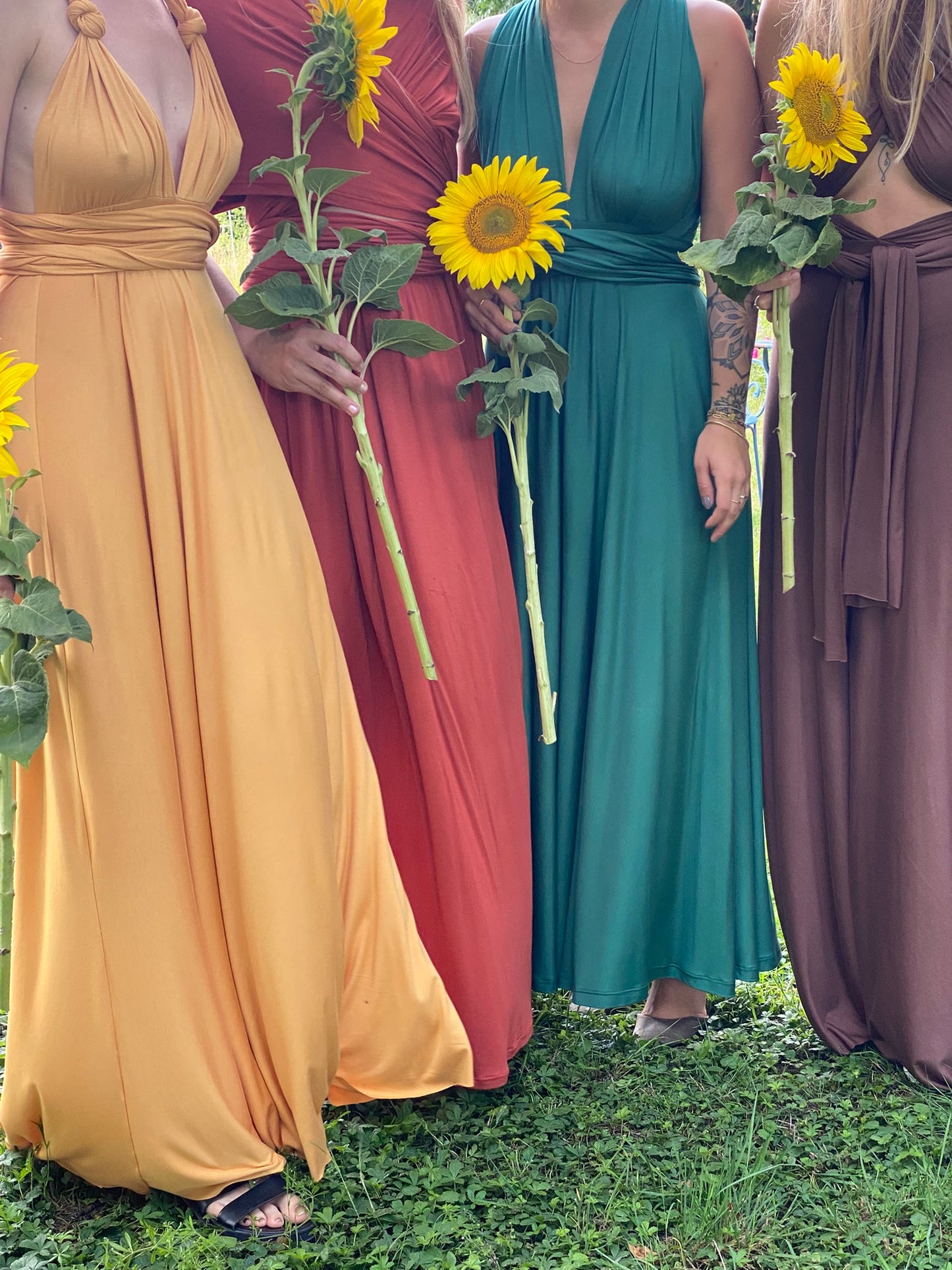 langes Wickelkleid