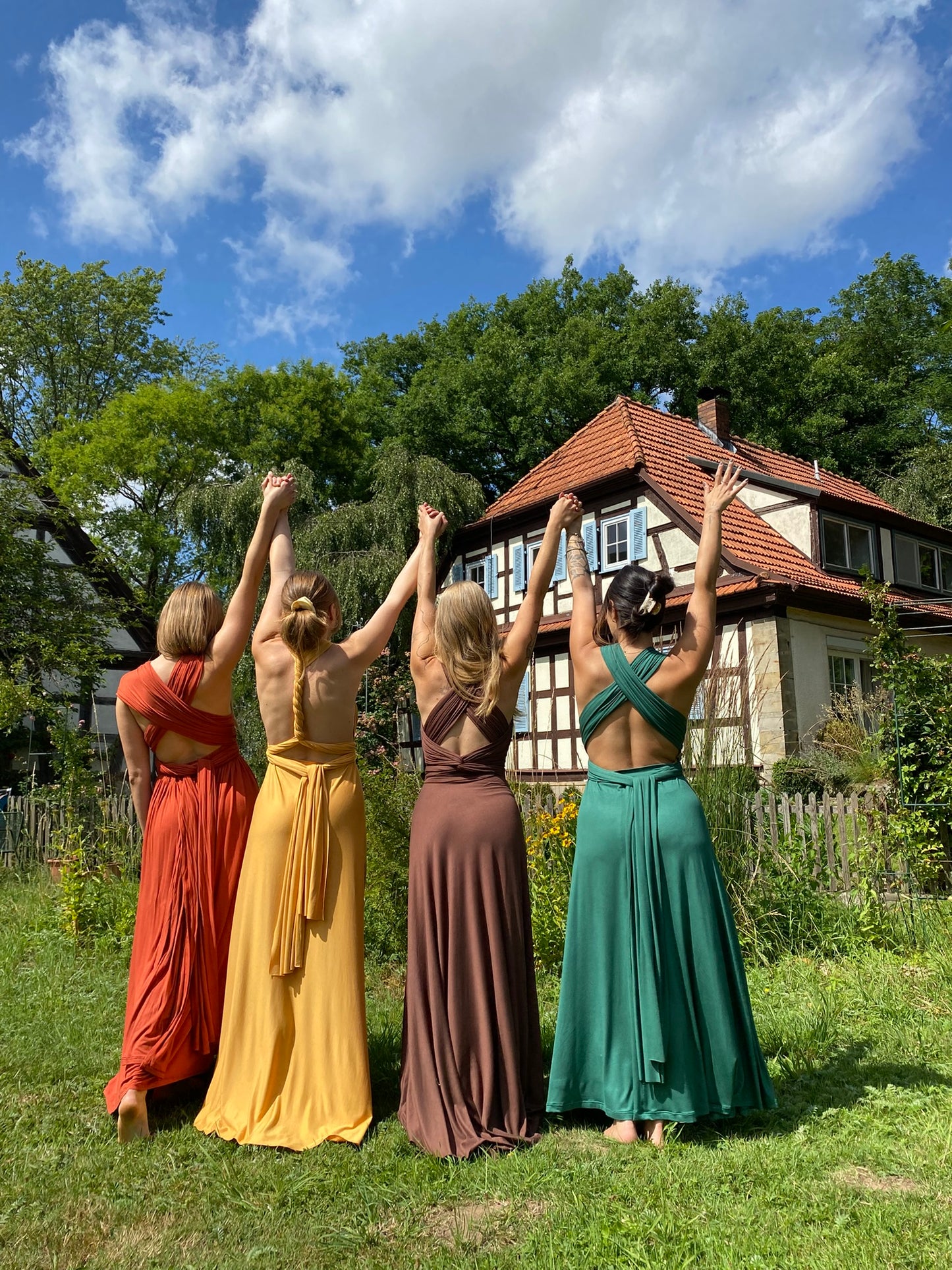langes Wickelkleid
