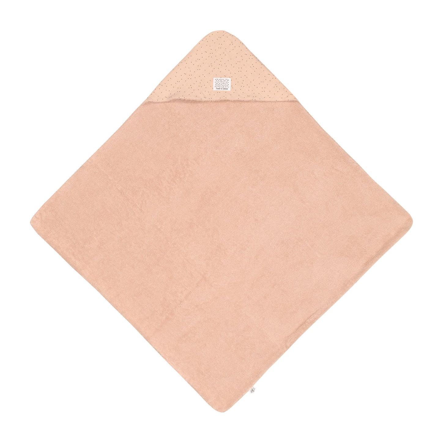 Kapuzenhandtuch Baby, Punkte Rosa