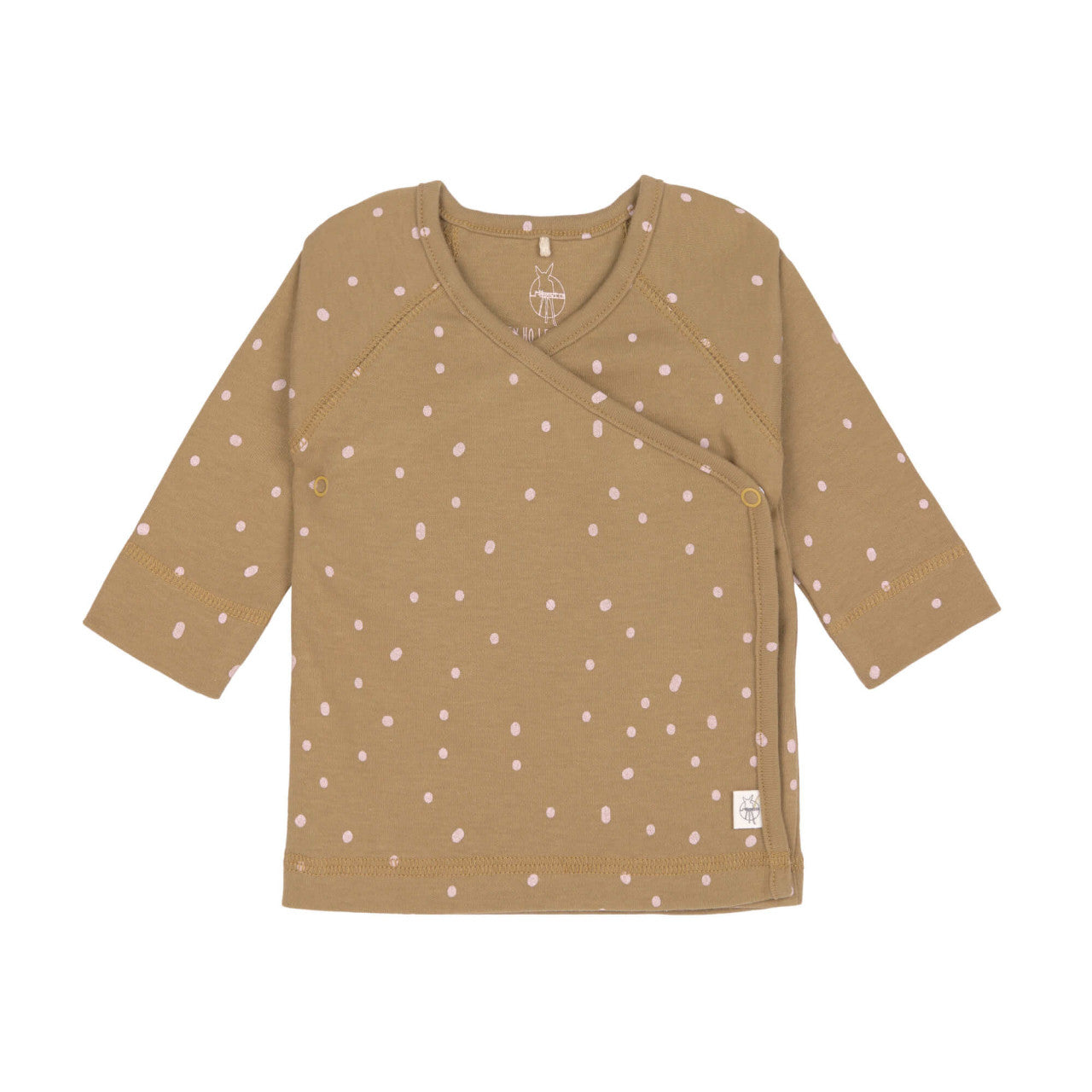 Baby Wickelshirt - Bio Baumwolle, Spots, Anthrazit