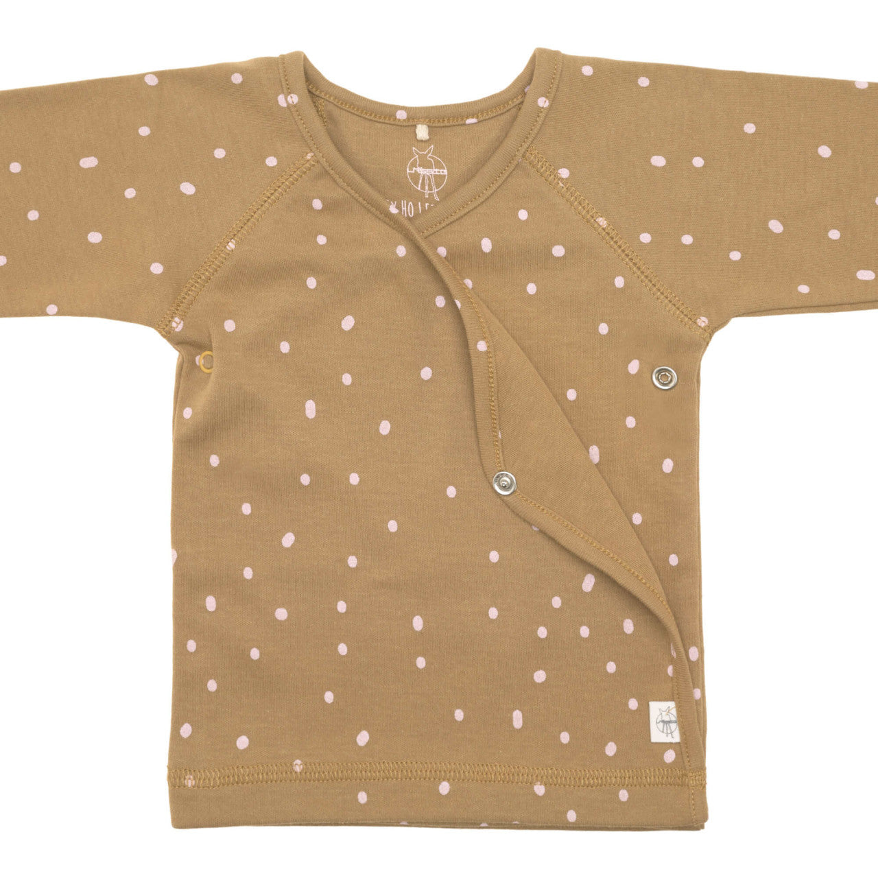 Baby Wickelshirt - Bio Baumwolle, Spots, Anthrazit